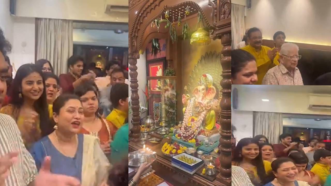 बांदेकरांच्या भावी सुनबाईचं दर्शन झालं, घरच्या आरतीत 'ती' दिसताच चर्चांना उधाण