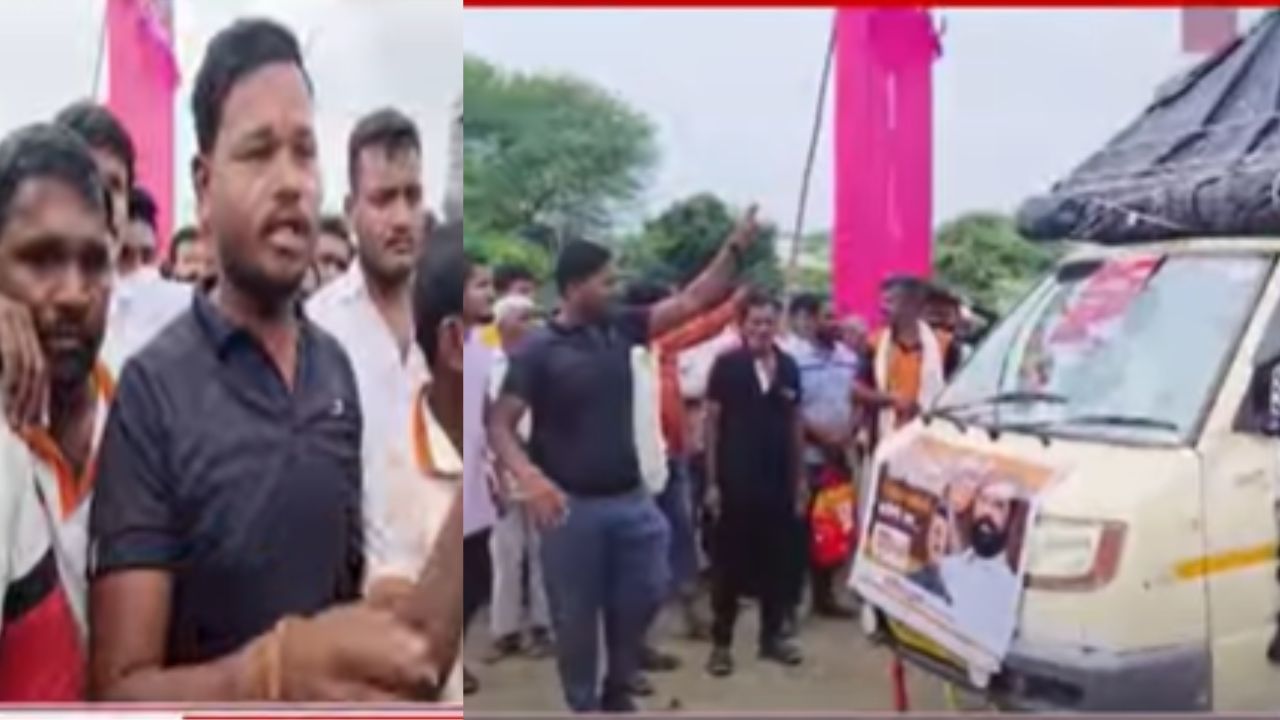 शिंदेंची मदत गावकऱ्यांनी नाकारली! साहित्य किट घेऊन आलेले टेम्पो परत पाठवले