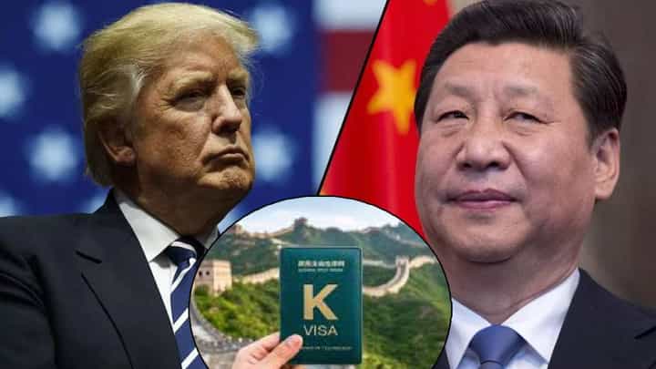 Chinas K-Visa : H1-B व्हिसाला टक्कर देण्यासाठी चीनची शक्कल, 1 ऑक्टोबरपासून नवी योजना, काय आहे K-व्हिसा? Chinas K-Visa : H1-B व्हिसाला टक्कर देण्यासाठी चीनची शक्कल, 1 ऑक्टोबरपासून नवी योजना, काय आहे K-व्हिसा?