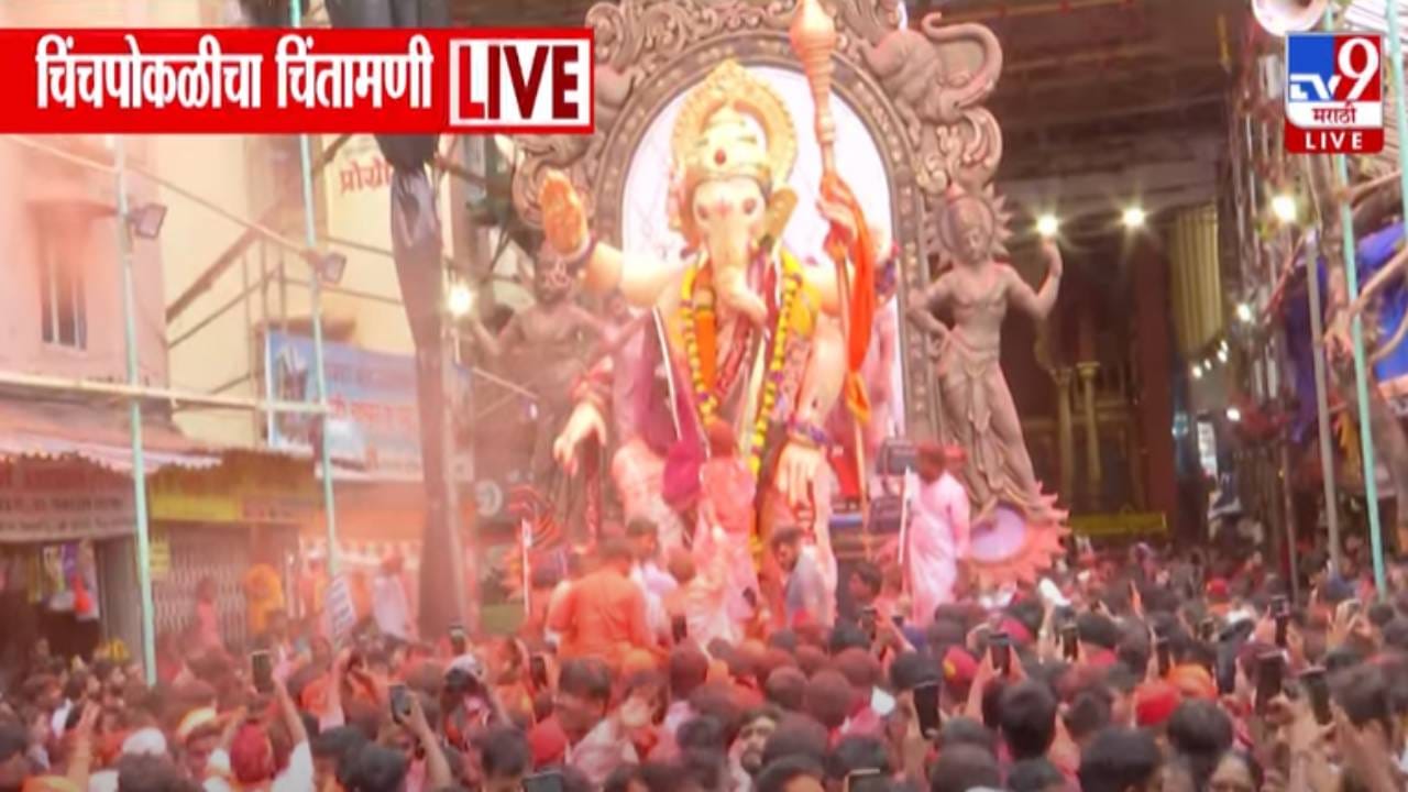 Mumbai Ganpati Visarjan 2025 : चिंचपोकळीचा चिंतामणी विसर्जनासाठी निघाला... मिरवणुकीत गुलालाची उधळण अन् भक्तांचा जल्लोष Mumbai Ganpati Visarjan 2025 : चिंचपोकळीचा चिंतामणी विसर्जनासाठी निघाला... मिरवणुकीत गुलालाची उधळण अन् भक्तांचा जल्लोष