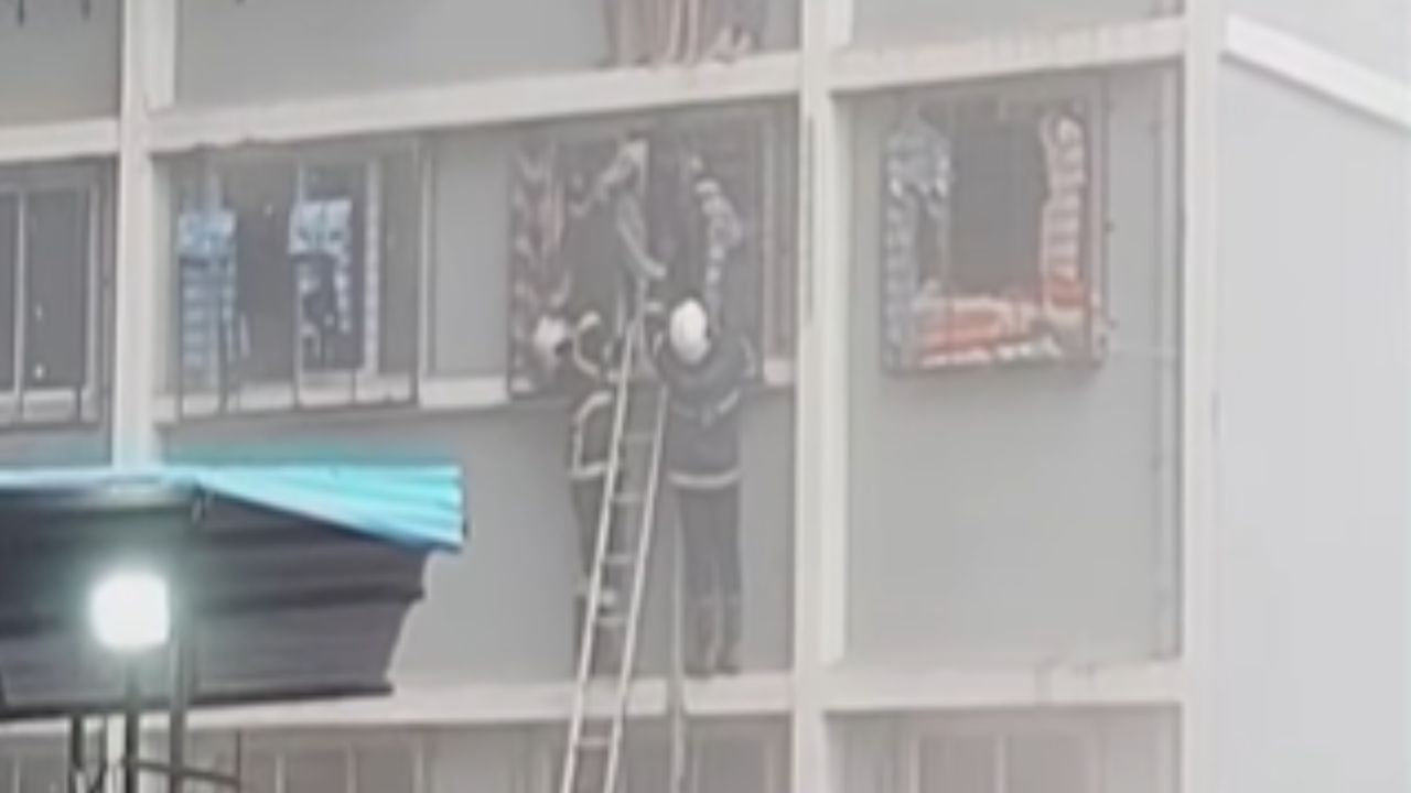 थरारक! दहिसर पूर्वेतील इमारतीला लागली आग अन् जे घडलं ते...