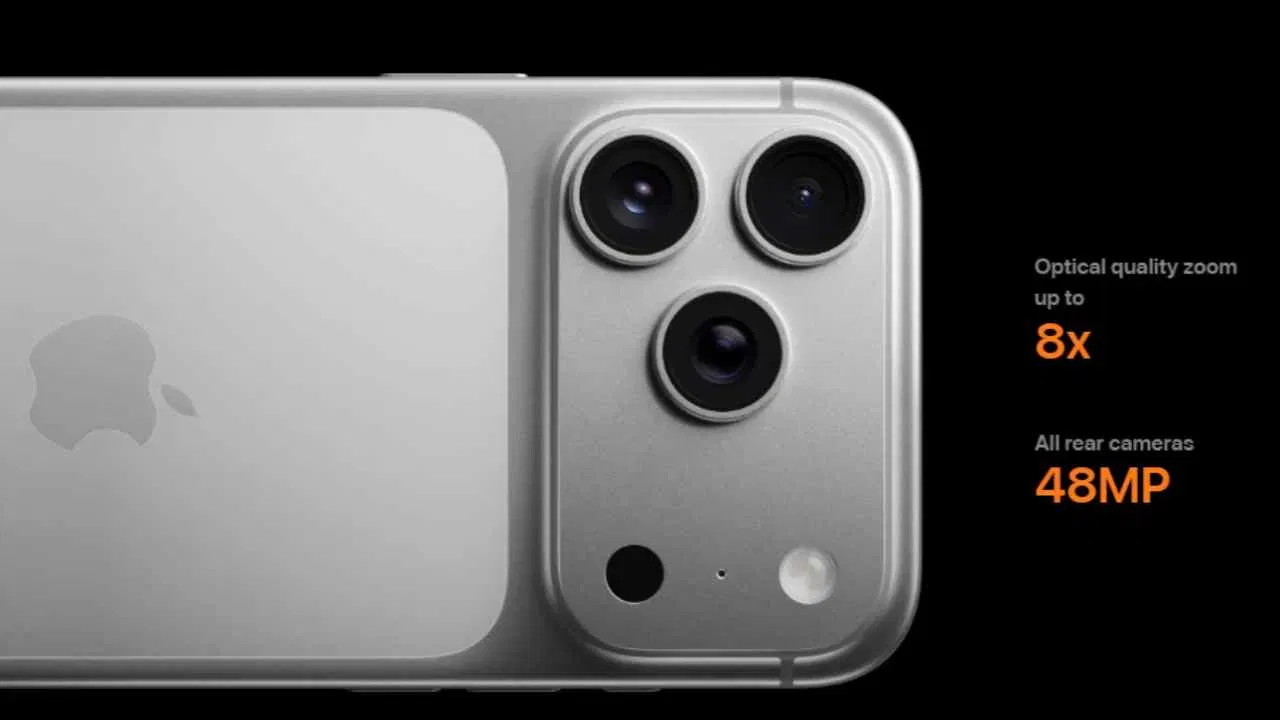 iPhone 17 Pro Price in Hongkong: हाँगकाँगमध्ये iPhone 17 Pro च्या 256 GB व्हेरिएंटची किंमत HK9399 (अंदाजे 1,07,185 रुपये) आहे. 512 GB व्हेरिएंटची किंमत HK11099 (अंदाजे 1,26,572 रुपये) आणि 1 TB व्हेरिएंटची किंमत HK12799 (अंदाजे 1,45,959 रुपये) आहे.