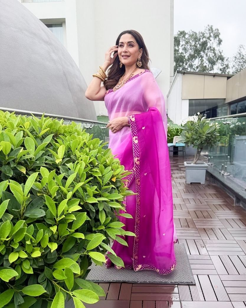 माधुरी दीक्षितच्या रॉयल लूकवर चाहत्यांच्या नजरा खिळल्या आहेत. माधुरी कायम सोशल मीडियावर फोटो पोस्ट करत असते. आता देखील अभिनेत्रीने खास फोटो पोस्ट केले आहेत. चाहत्यांना देखील अभिनेत्रीचा लूक आवडला आहे.