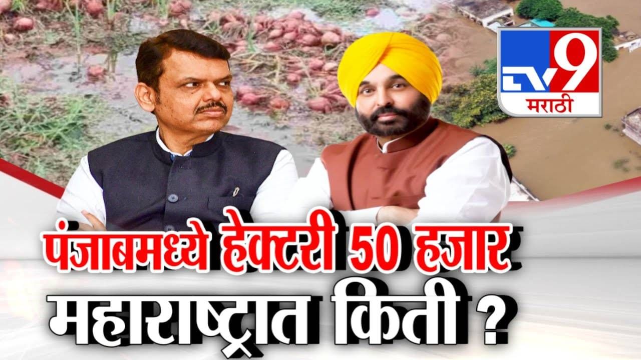 Maharashtra Flood Relief : पंजाबमध्ये हेक्टरी 50 हजार रूपयांची मदत, महाराष्ट्रातील बळीराजाला किती? Maharashtra Flood Relief : पंजाबमध्ये हेक्टरी 50 हजार रूपयांची मदत, महाराष्ट्रातील बळीराजाला किती?