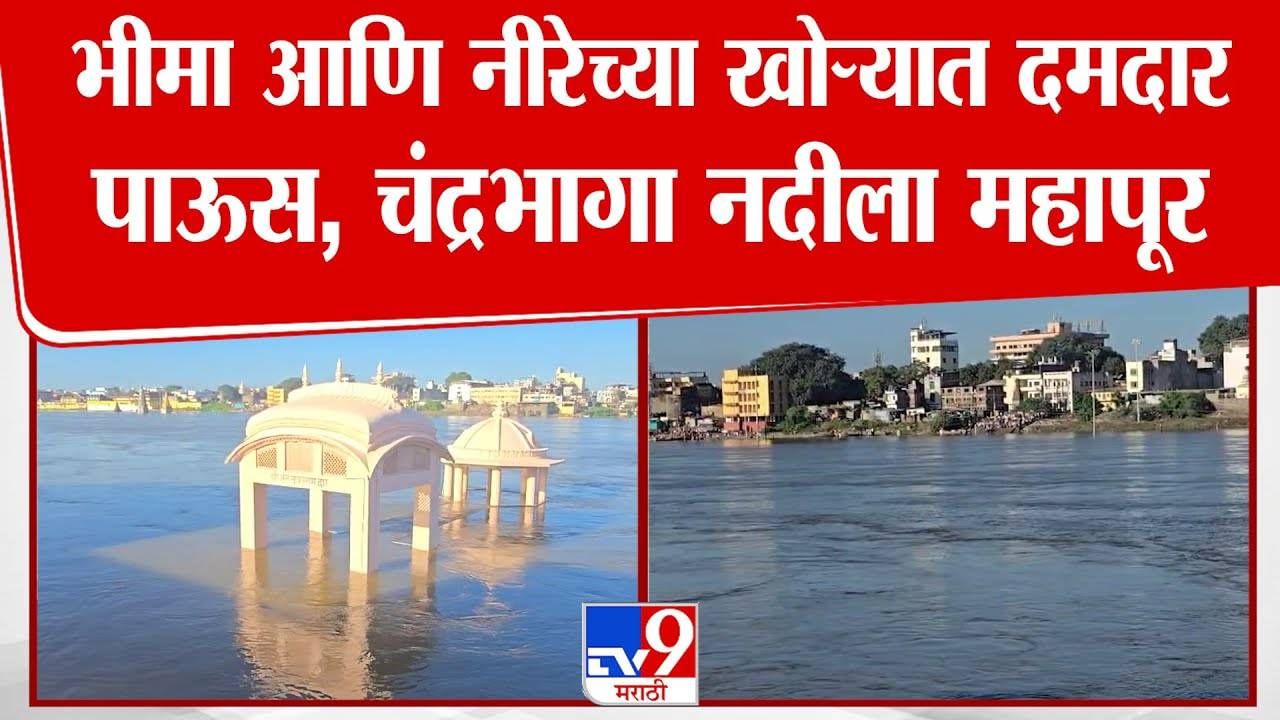 Pandharpur Flood : सोलापूरला पावसानं झोडपलं, पंढरपुरातील चंद्रभागेला महापूर, मंदिरं पाण्यात... बघा भीषण आवस्था