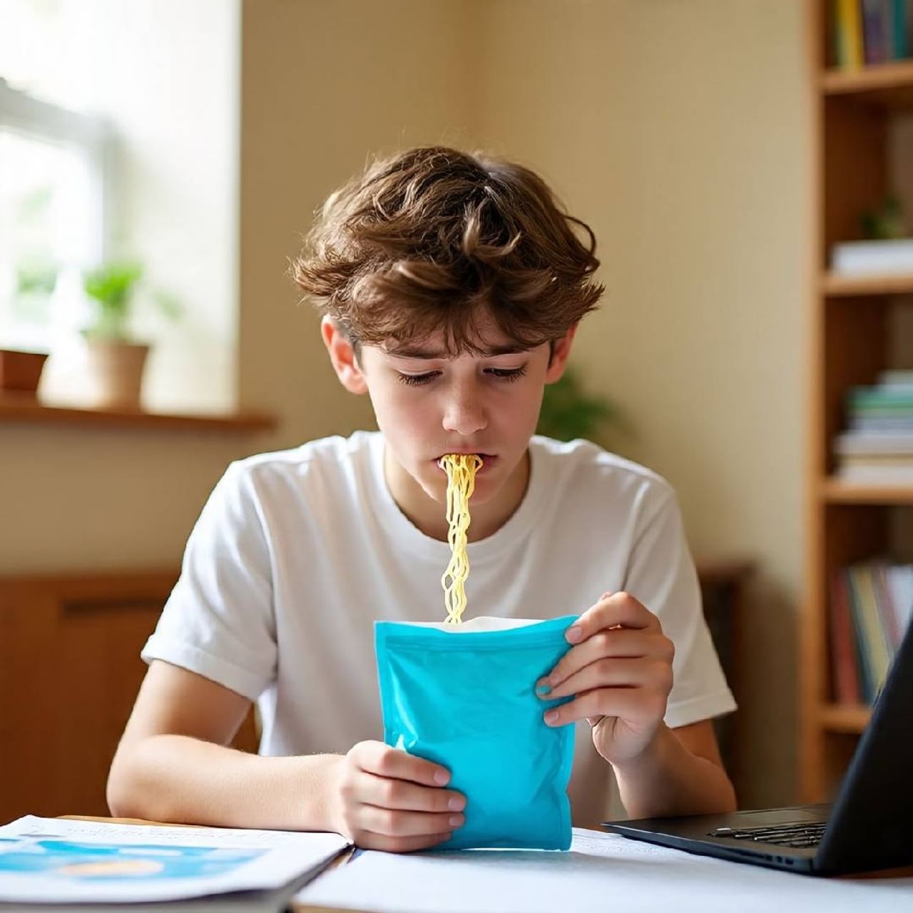 इजिप्तमध्ये एका 13 वर्षीय मुलाने नाश्त्यामध्ये एक किंवा दोन नव्हे तर 3 पॅकेट्स कच्चे न्यूडल्स खाल्ले होते. त्यानंतर त्याची प्रकृती बिघडली. न्यूडल्स खाल्ल्यानंतर काही वेळातच त्याला पोटात तीव्र वेदना जाणवू लागल्या आणि तो अचानक उल्ट्या करू लागला. 
