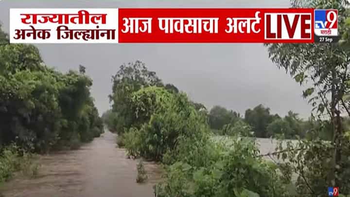 Maharashtra Rain Alert : बळीराजाला पुन्हा धडकी, राज्यात पावसाचा जोर वाढला, 'या' जिल्ह्यांना रेड अलर्ट Maharashtra Rain Alert : बळीराजाला पुन्हा धडकी, राज्यात पावसाचा जोर वाढला, 'या' जिल्ह्यांना रेड अलर्ट