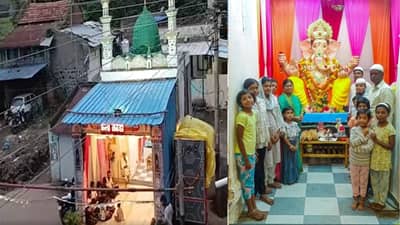 45 वर्षांपासून थक्क करणारी परंपरा, या गावात मशिदीत बसतो बाप्पा