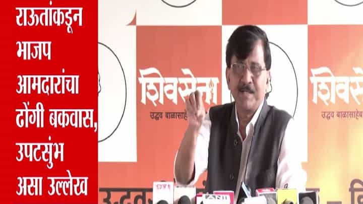 Sanjay Raut : ढोंगी, बकवास, उपटसुंभ...राऊतांकडून भाजप आमदारांवर जिव्हारी लागणारी टीका Sanjay Raut : ढोंगी, बकवास, उपटसुंभ...राऊतांकडून भाजप आमदारांवर जिव्हारी लागणारी टीका