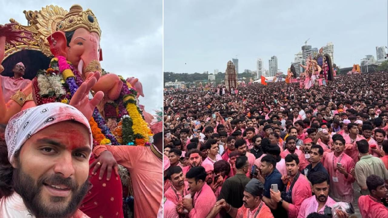 'लालबागचा राजा चा विजय असो! गणपती बाप्पा मोरया .. पुढच्या वर्षी लवकर या. हे स्वप्नांचं शहर विघ्नहर्त्याला नमन करतं,' असं लिहित त्याने विसर्जनाचे फोटो पोस्ट केले आहेत. शिखरच्या या फोटोंवर चाहत्यांनी लाइक्स आणि कमेंट्सचा वर्षाव केला आहे.  
