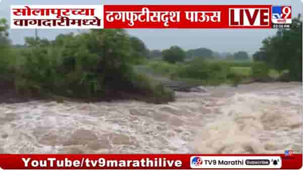 अक्कलकोटच्या वाघदारी परिसरात ढगफुटीसदृश पाऊस