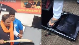 खून और खेल नहीं चलेंगे.. भारत-पाकिस्तान मॅचविरोधात फोडले टीव्ही