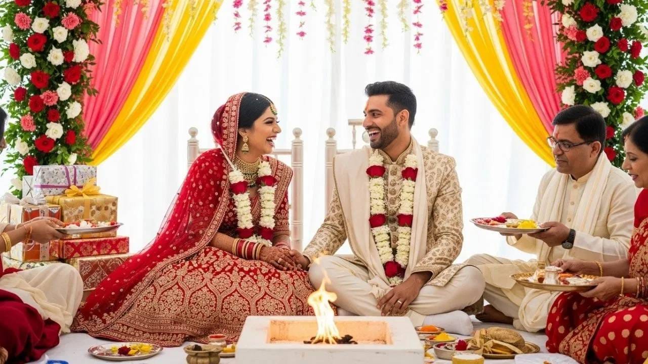 रात्री लग्न करणे योग्य आहे का की शास्त्रानुसार ते चुकीचं आहे ? हा प्रश्न प्रत्येकाच्या मनात येतो, परंतु त्यामागील सत्य काय आहे हे क्वचितच कोणाला माहित असेल. वाल्मिकी रामायणानुसार, मिथिलामध्ये राम आणि सीतेचा विवाह दुपारी झाला होता. प्राचीन काळी, विवाह एक पवित्र विधी म्हणून दिवसा केले जात होते. शिव आणि पार्वतीचा विवाह दिवसा झाल्याचे शिवपुराणातही वर्णन केले आहे. (All Image Whisk)