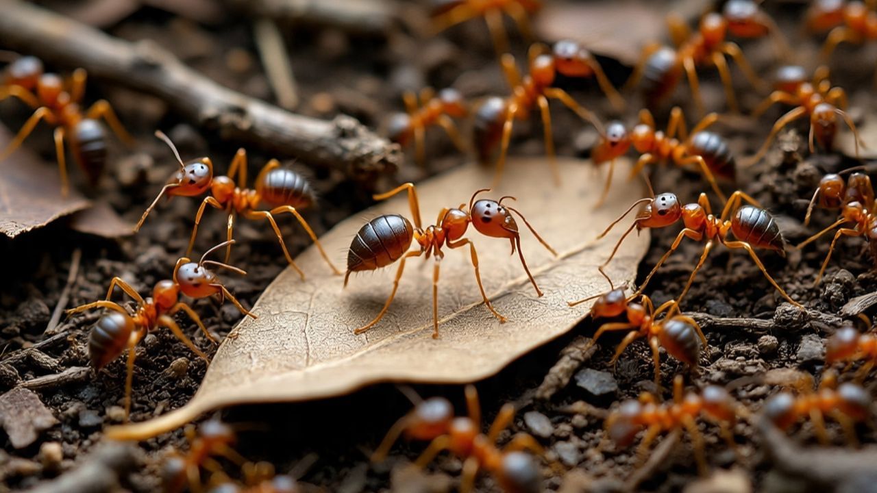 मुंग्या एकमेकांशी संवाद साधण्यासाठी रासायनिक सिग्नल वापरतात. या रसायनाला फेरोमोन म्हणतात. जेव्हा मुंगी जिवंत असते तेव्हा ती सतत फेरोमोन रसायन बाहेर टाकते.