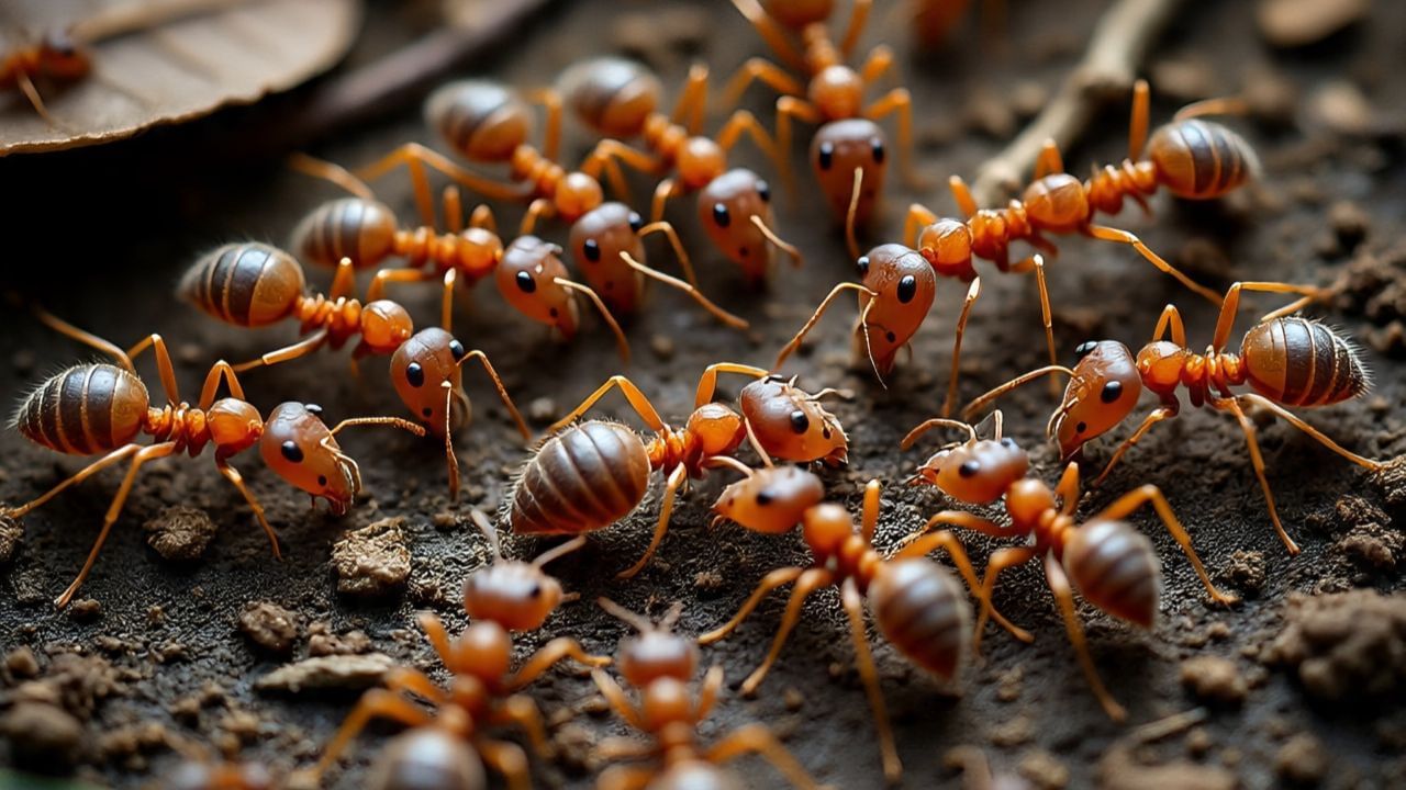 मुंग्या प्रत्येक काम एका विशिष्ट व्यवस्थेनुसार करतात. त्या एकत्रित अन्न शोधतात, किंवा आपल्या भागाचे रक्षण करता. तुम्ही हे पाहिले असेल की, जेव्हा एखादी मुंगी मरते तेव्हा इतर मुंग्या तिच्याभोवती जमतात.