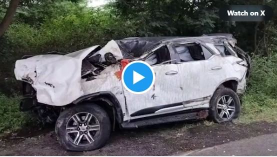 फॉर्च्युनर पलटल्याने नाशिक येथे तिघा साईभक्तांचा मृत्यू, नगर येथे खड्ड्याने घेतला एकाचा बळी