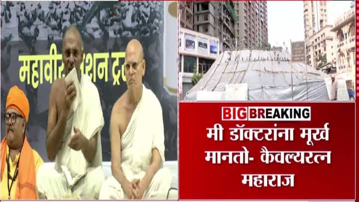 Dadar Kabutarkhana : मी डॉक्टरांना मुर्ख मानतो, कैवल्यरत्न महाराजांचं कबुतर बचाओ धर्मसभेत वादग्रस्त वक्तव्य, वाद पेटणार? Dadar Kabutarkhana : मी डॉक्टरांना मुर्ख मानतो, कैवल्यरत्न महाराजांचं कबुतर बचाओ धर्मसभेत वादग्रस्त वक्तव्य, वाद पेटणार?