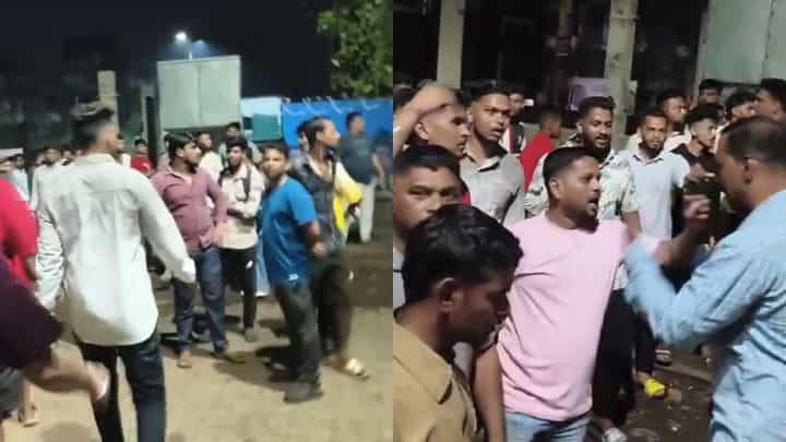 ऐन दिवाळीत फटाक्यांवरुन तुफान राडा, दोन गट भिडले, CCTV मध्ये थरार कैद ऐन दिवाळीत फटाक्यांवरुन तुफान राडा, दोन गट भिडले, CCTV मध्ये थरार कैद