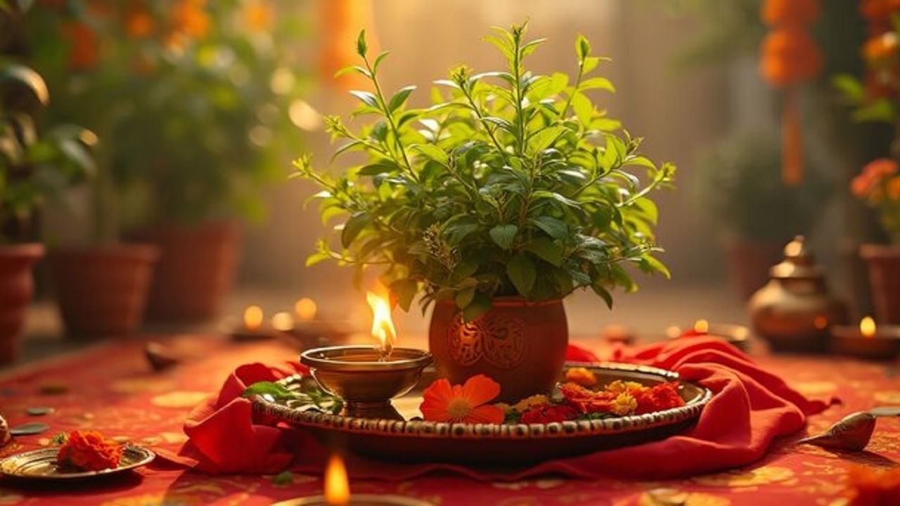 तुळशीजवळ या 7 शुभ वस्तू ठेवा, घरात सकारात्मकता वाढेल आणि प्रलंबित कामे पूर्ण होतील