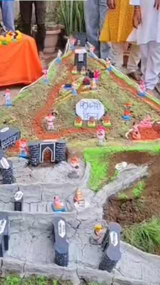 मनमाडच्या बालकलाकारांनी साकारली किल्ले शिवनेरीची हुबेहूब प्रतिकृती