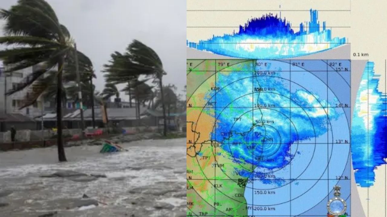 देश संकटात! मोंथा चक्रीवादळ किनाऱ्यावर धडकले... सगळीकडे सोसाट्याचा वारा, 3700 गावांना हाय अलर्ट जारी