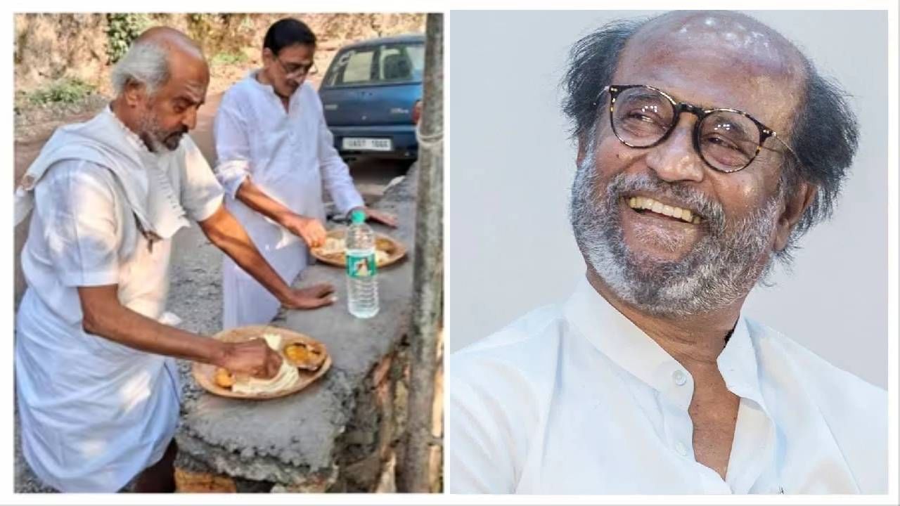 एका फोटोमध्ये रजनीकांत हे गंगेच्या तीरावर ध्यान करताना दिसत आहे. तसेच त्यांनी गंगा आरतीमध्येही सहभाग घेतला आहे.