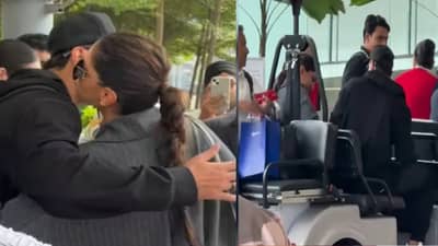 एअरपोर्टवर योगायोगाने अनेक वर्षांनी भेटले रणबीर अन् दीपिका; एकमेकांना मिठी मारली अन्.... व्हिडिओ व्हायरल