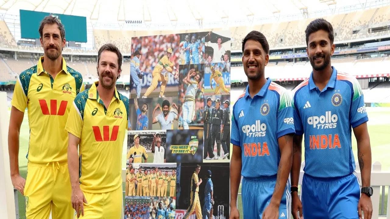 पर्थच्या ऑप्ट्स स्टेडियममध्ये ध्रुव जुरेल आणि नितीश रेड्डी टीम इंडियाच्या नव्या जर्सीत दिसले. या जर्सीवरील नवी डिझाईनने प्रेक्षकांचं लक्ष वेधून घेतलं. जर्सीच्या खांद्यावर तिरंग्याचे शेड्स आहेत. तसेच समोर मोठ्या अक्षरात नव्या स्पॉन्सर्सचा लोगो आहे.