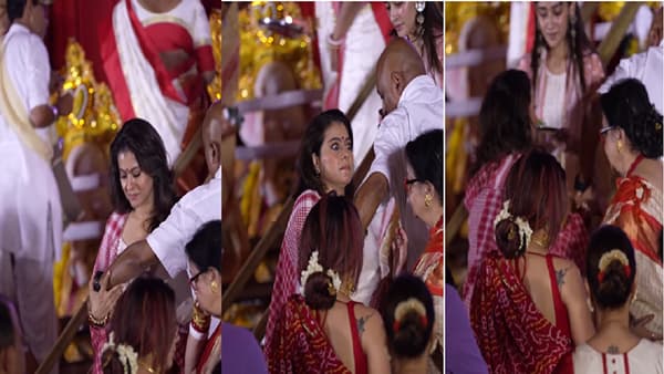 पायऱ्यांवरून चालताना काजोलचा पाय घसरला? बॉडीगार्डच्या वागण्यावरच प्रश्न उपस्थित