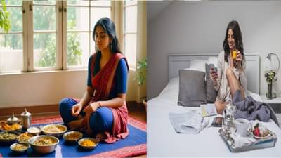 जमिनीवर बसून जेवण केल्यास काय परिणाम मिळतात? तर बेडवर बसून जेवल्यास काय होते? जाणून घ्या