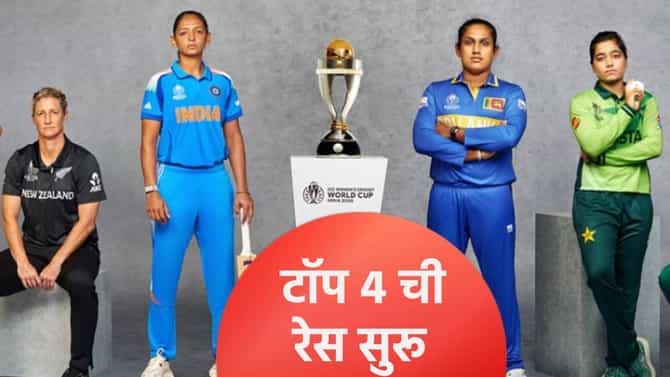 वुमन्स वनडे वर्ल्डकप स्पर्धेच्या टॉप 4 साठी अतितटीची लढाई सुरु, एका सामन्याने भारताचं समीकरण बदललं