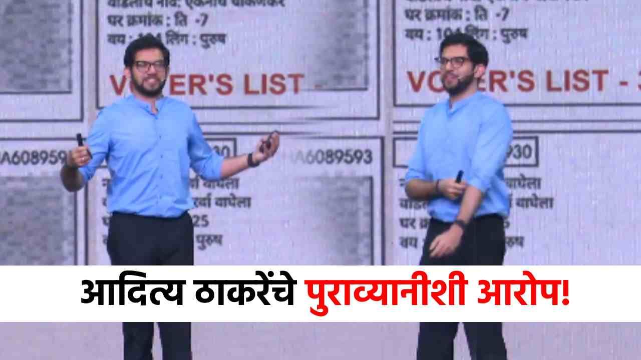 नाव, फोटो ते पत्ता, मतदार याद्यात मोठा घोळ, आदित्य ठाकरेंचे पुरावे देऊन गंभीर आरोप!