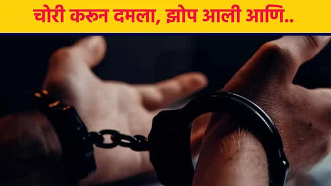 अजब चोर की गजब कहानी! चोरी करून थकला आणि तिथेच झोपला ; जाग आल्यावर जे पाहिलं..