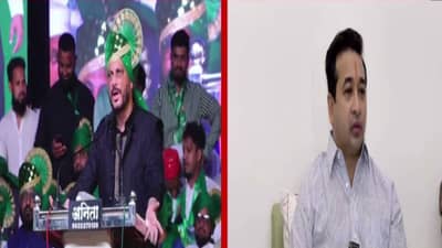 Nitesh Rane : आजा बेटा मस्जिद मै… वारिस पठाणच्या चॅलेंजला राणेंचं प्रत्युत्तर, नुसती जिभेची वळवळ… जागा अन् वेळ कळवा.. बाहेर उभं राहायचं..