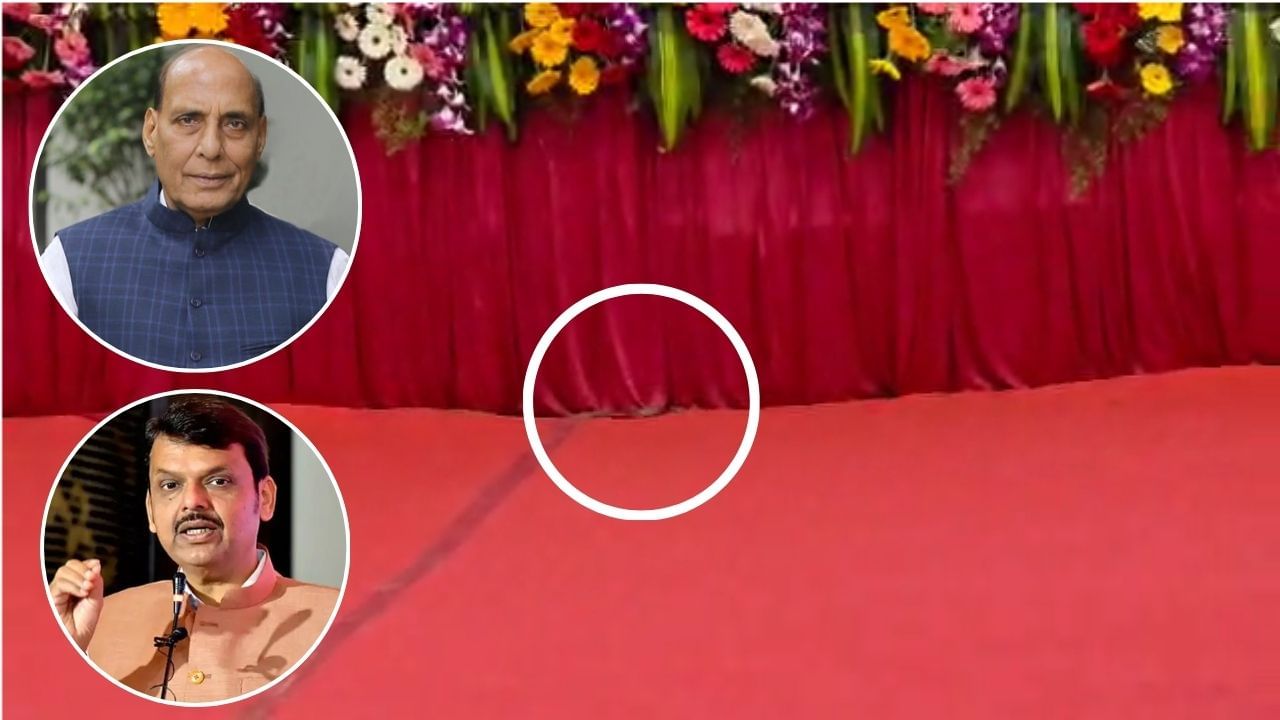 पुण्यात मंत्री राजनाथ सिंग यांच्या कार्यक्रमात मंचावर आला साप अन् ... पुण्यात मंत्री राजनाथ सिंग यांच्या कार्यक्रमात मंचावर आला साप अन् ...