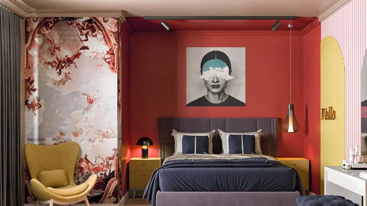 लाल रंग टाळा: आजकाल रंगकाम करण्याचा एक नवीन ट्रेंड आहे. लोक खोलीच्या तीन भिंती हलक्या रंगात आणि एक गडद रंगात रंगवतात. बहुतेक लोक लाल रंग पसंत करतात. पण, बेडरूमच्या भिंतींवर लाल रंग कधीच वापरू नये, कारण लाल रंग पाहिल्याने मन शांत होत नाही. यामुळे झोपेचा त्रास होतो.