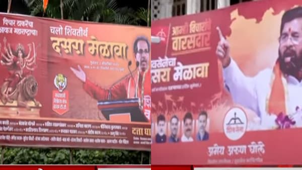 राज्यात दसरा मेळाव्याचा उत्साह शिगेला, मुंबई भगवामय; शिंदे की ठाकरे कोणाच्या बॅनरची सर्वाधिक चर्चा?