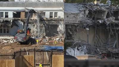 खिडक्या तोडल्या, छतावर बुलडोजर फिरवला, ट्रम्प यांच्या व्हाईट हाऊसमध्ये तोडकाम सुरु, कारण काय?