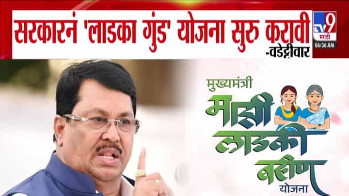 Vijay Wadettiwar : सरकारनं लाडका गुंड योजना सुरू करावी, बंदुकीच्या लायसन्स प्रकरणावरून वडेट्टीवारांचा निशाणा Vijay Wadettiwar : सरकारनं लाडका गुंड योजना सुरू करावी, बंदुकीच्या लायसन्स प्रकरणावरून वडेट्टीवारांचा निशाणा