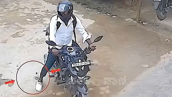 रस्त्यावरील सापावर तरुणाने चुकून चढवली बाईक, तरीही सापाने असा बदला घेतला..Video व्हायरल