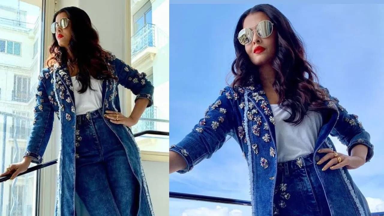 ऐश्वर्याने जीन्ससह पांढरा स्पॅगेटी टॉप आणि एक लांब जॅकेट घातला होता, तिचा स्ट्रीट स्टाईल लूक मिळतो. एक वेगळी स्टाईल अभिनेत्रीची या लूकमध्ये दिसतंय. 