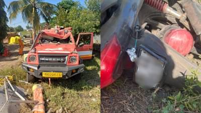 मोठी बातमी ! अजित पवारांच्या ताफ्यातील वाहनाचा अपघात, 4 जण गंभीर जखमी