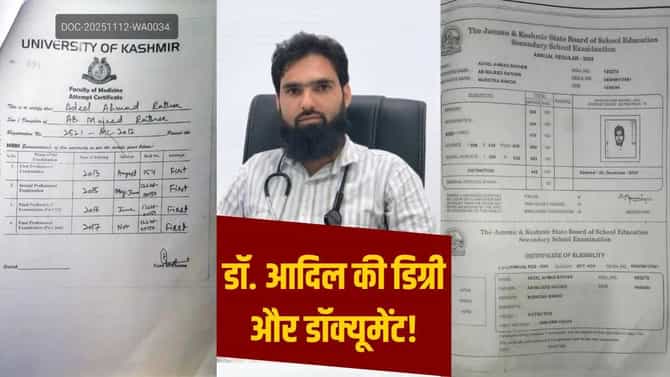 Delhi Car Blast : शिक्षणात अव्वल, 60 लाखाचं पॅकेज, 100 पैकी 99 गुण मिळवणारा डॉक्टर आदिल कसा बनला दहशतवादी?