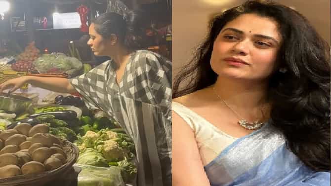 सिंपल ड्रेस, नो मेकअप; व्हायरल गर्ल गिरिजा ओकचा भाजी खरेदीचा व्हिडीओ व्हायरल; तिचा साधेपणा पाहून चाहते पुन्हा प्रेमात