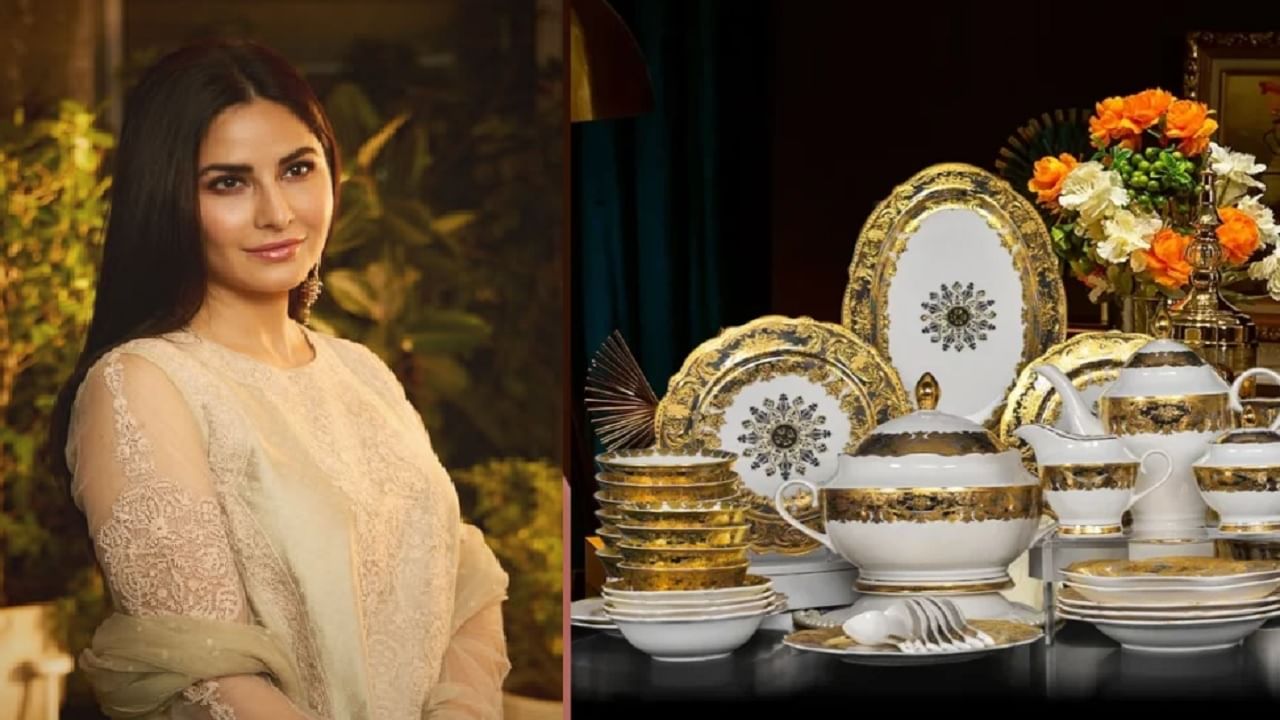 कतरिना कैफचे लक्झरी किचन; जेवणासाठी चक्क 24 कॅरेट सोन्याच्या प्लेट अन् लाखोंचा किचन सेट...