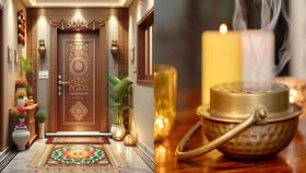 घराच्या मुख्य दरवाजाजवळ या गोष्टी ठेवा; वाईट नजर,नकारात्मकता दूर होईल