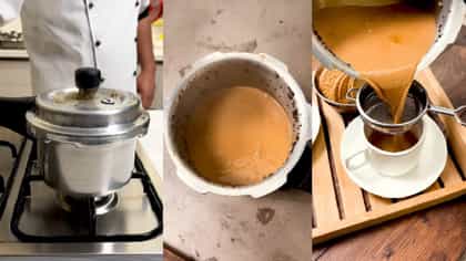 तुम्ही कधी प्रेशर कुकरमध्ये चहा बनवला आहे का? अगदी टपरीवरच्या चहाची चव
