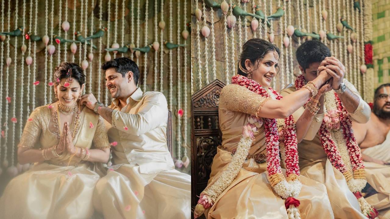 आता अचानक लग्नाचे फोटो शेअर करत त्यांनी चाहत्यांना सुखद धक्का दिला आहे. 27 नोव्हेंबर 2025 रोजी संयुक्ता आणि अनिरुद्ध यांनी लग्नाचे फोटो सोशल मीडियावर पोस्ट केले. लग्नसोहळ्यात संयुक्ताने सोनेरी रंगाची साडी नेसली होती. तर नवरदेव अनिरुद्धनेही त्याच रंगसंगतीचे कपडे परिधान केले होते. 
