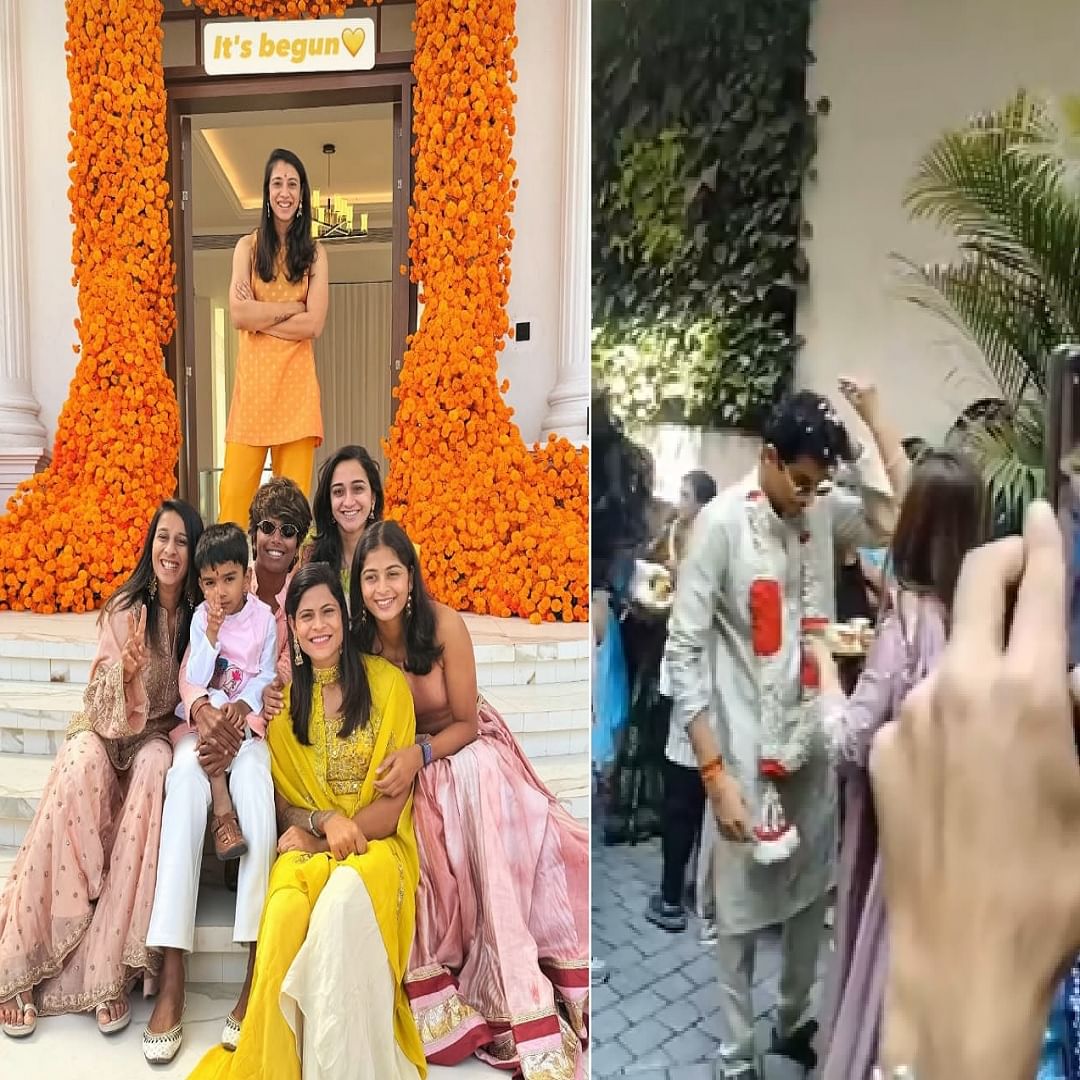  पलाश मुच्छल आणि त्याच्यासोबत आलेल्या पाहुण्यांचं जंगी स्वागताचा व्हिडिओ सध्या सोशल मीडियावर चांगलेच व्हायरल होत आहेत. धुमधडाक्यात होणाऱ्या या लग्न सोहळ्यासाठी क्रिकेट क्षेत्रासह विविध क्षेत्रातील दिग्गज उपस्थिती लावणार आहेत. तसेच मोजक्या लोकांच्या उपस्थितीत हा लग्न सोहळा होणार असल्याचं मानधना कुटुंबीयांकडून सांगण्यात येत आहे.