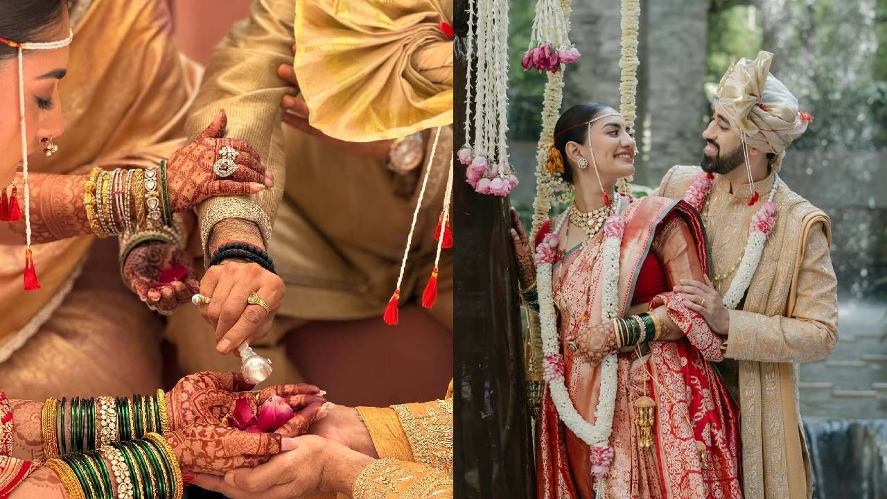 लग्नात श्रुतीने लाल रंगाची साडी नेसली होती. तर प्रतिकने फिकट नारंगी रंगाची शेरवानी घातली होती. श्रुती आणि प्रतिकचा हा वर-वधूच्या रुपातील लूक नेटकऱ्यांना खूपच आवडला आहे. 10/11/2025 अशी लग्नाची तारीख कॅप्शनमध्ये लिहित दोघांनी फोटो पोस्ट केले आहेत. 
